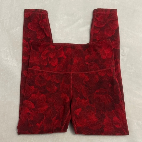 Athleta Elation Textured Tights Red Patterned - Picture 3 of 4